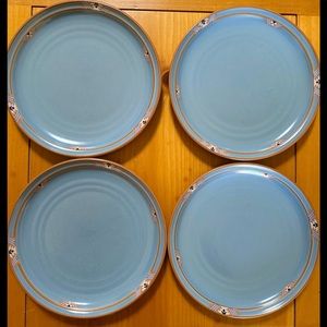 Noritake Stoneware Salad Plates/Blue Adobe/Set of 4